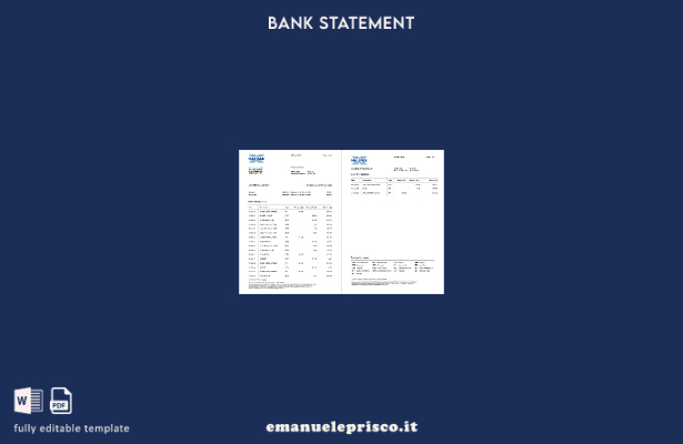 stile verificato Pagine di parole dell'estratto conto bancario del Regno Unito H